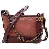 Chanel gabrielle pink leather handbag