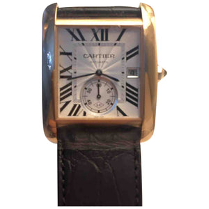 Cartier tank mc white pink gold watch