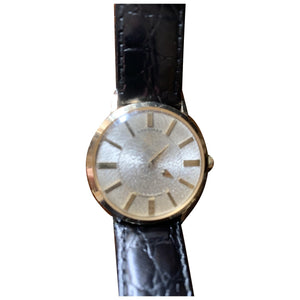Longines white gold plated watch