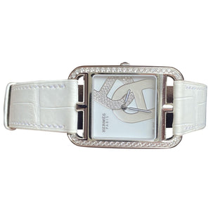 Hermès Cape Cod Diamants White Steel Watches