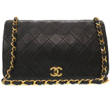 Chanel black leather handbag