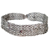 Chanel cc silver metal necklaces