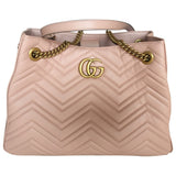 Gucci marmont pink leather handbag