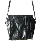 Balenciaga bazar bag black leather handbag