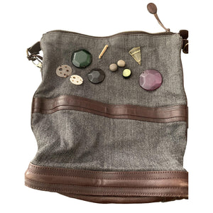 Marni anthracite wool handbag