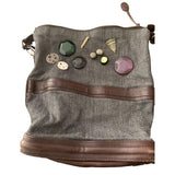 Marni anthracite wool handbag