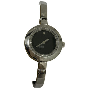 Gucci metallic steel watch