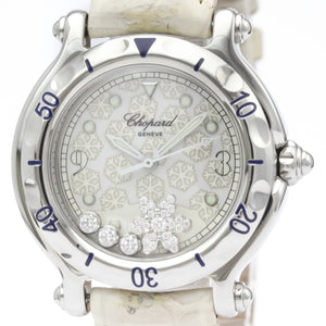 Chopard happy sport white steel watch