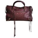 Balenciaga City Burgundy Leather Handbag
