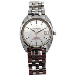 Omega constellation silver steel watch
