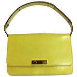 Marni trunk yellow leather handbag