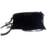 Burberry black suede handbag