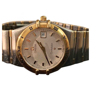 Omega constellation metallic gold and steel watch