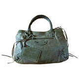 Balenciaga city green leather handbag