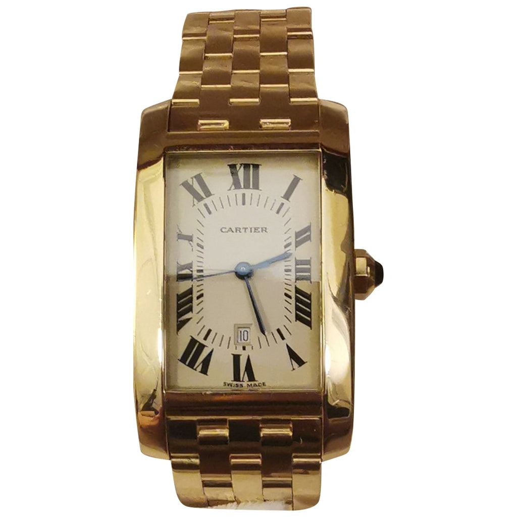Cartier tank américaine gold yellow gold watch