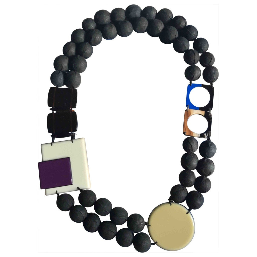 Marni black cloth necklaces