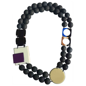 Marni black cloth necklaces