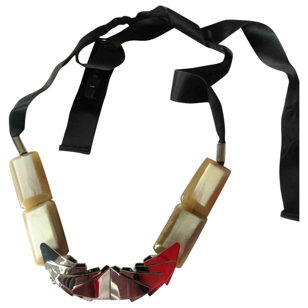 Marni beige horn necklaces