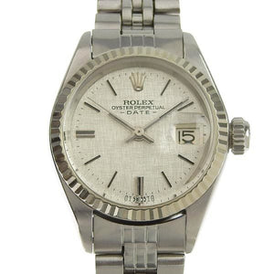Rolex lady oyster perpetual 26mm silver steel watch