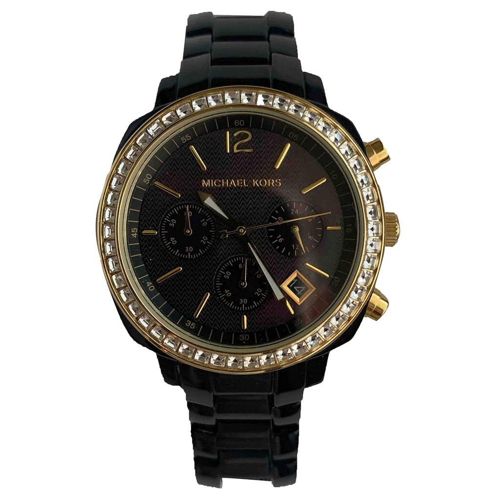 Michael Kors black steel watch