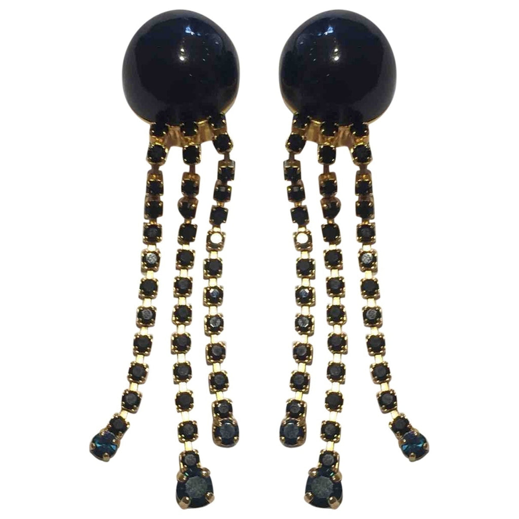 Marni blue metal earrings