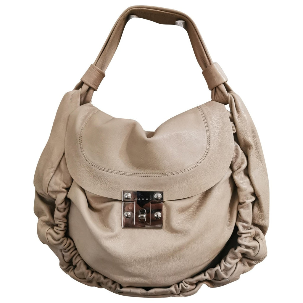 Marni beige leather handbag