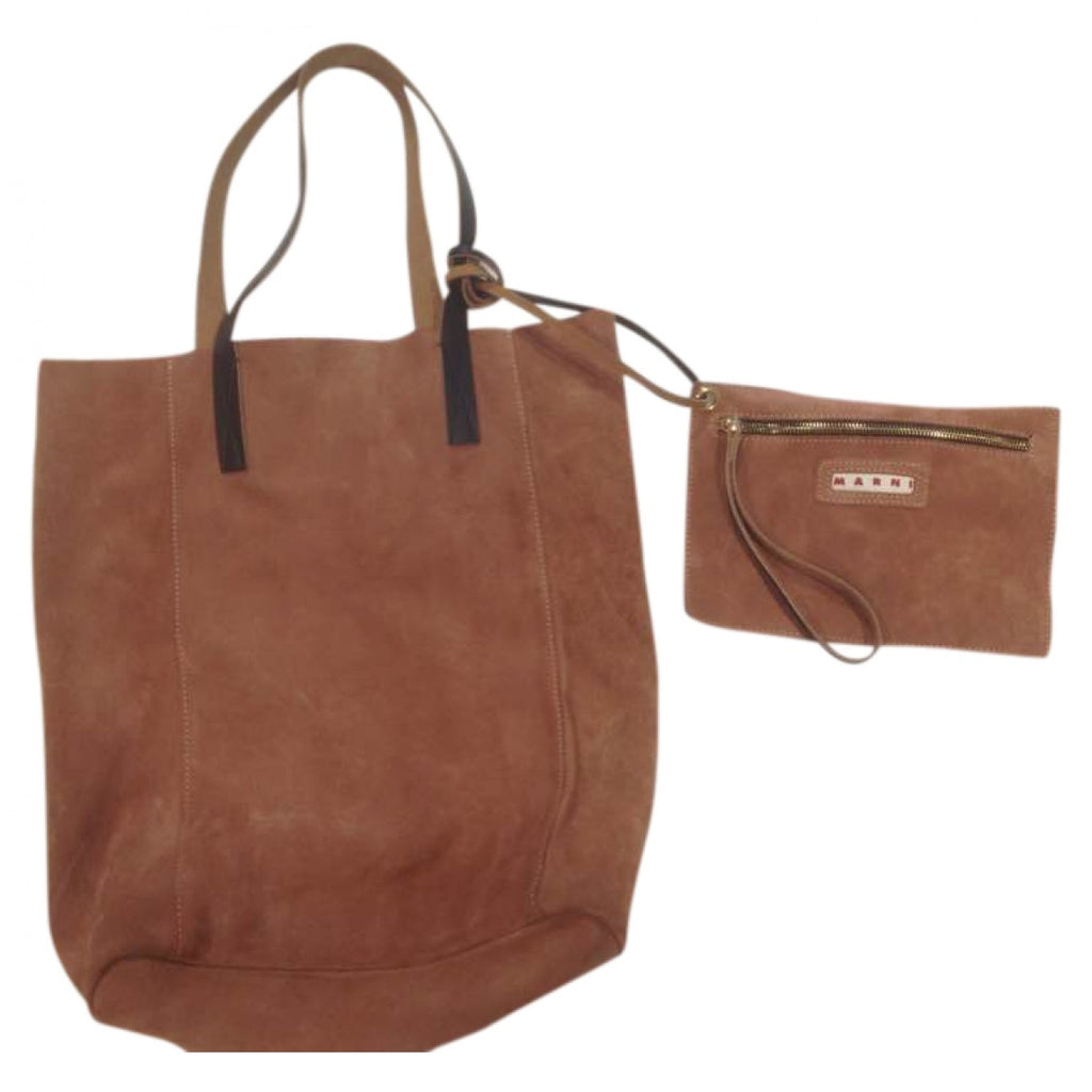 Marni pink suede handbag