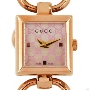 Gucci pink steel watch