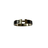Hermès clic h black silver plated bracelets