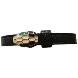 Bvlgari serpenti black leather bracelets