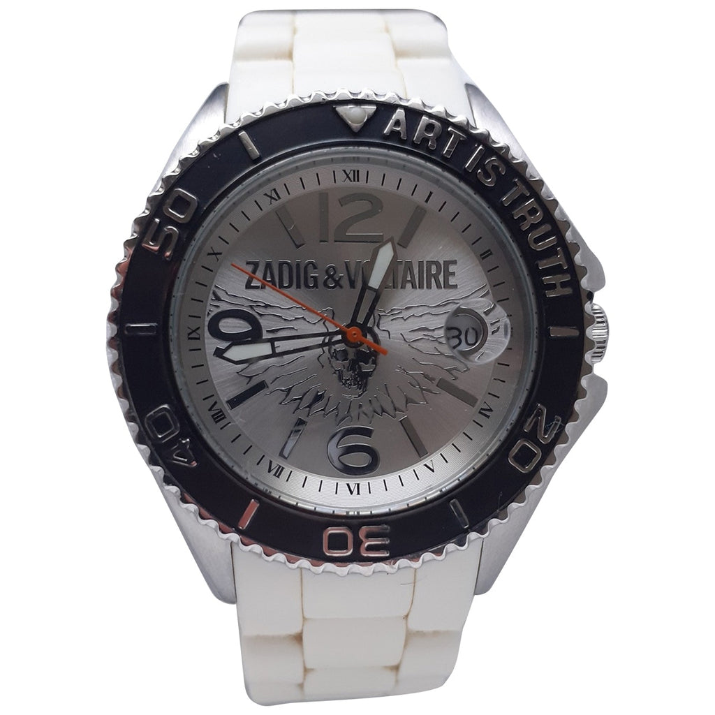 Zadig & Voltaire white steel watch