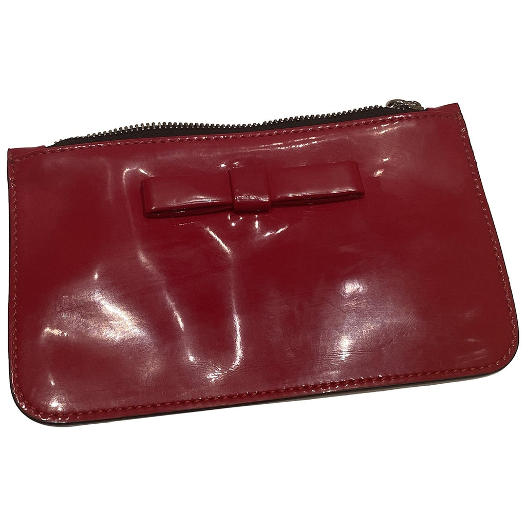 Marni red patent leather clutch bag