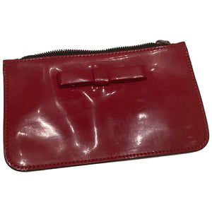 Marni red patent leather clutch bag