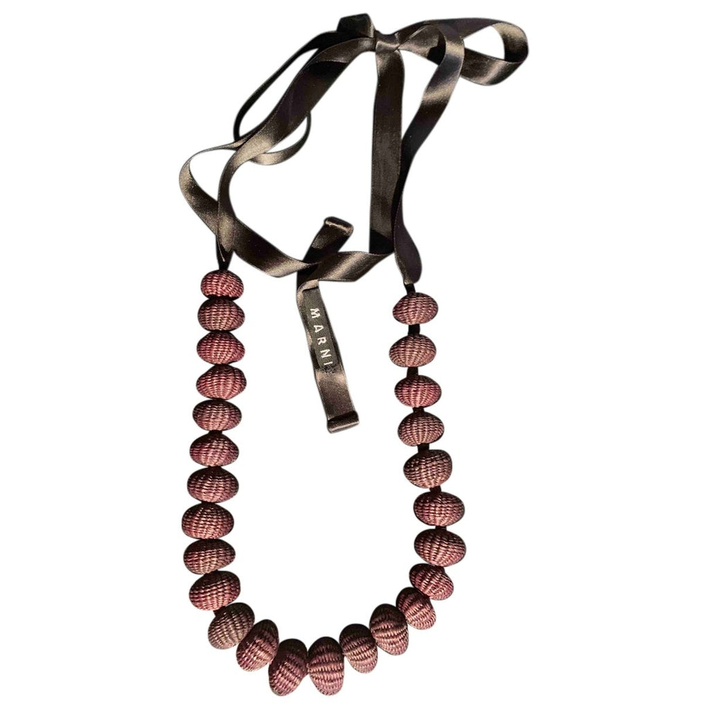 Marni brown wood necklaces