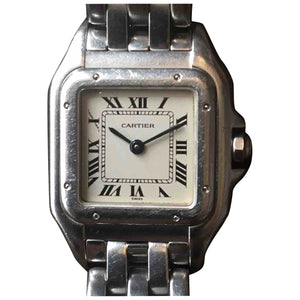 Cartier panthère grey steel watch