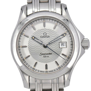 Omega seamaster silver steel watch
