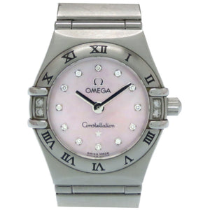 Omega constellation pink steel watch
