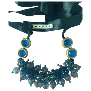 Marni blue metal necklaces