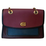 Coach parker burgundy leather handbag