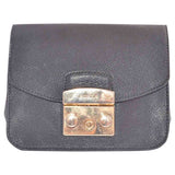 Furla metropolis black leather clutch bag