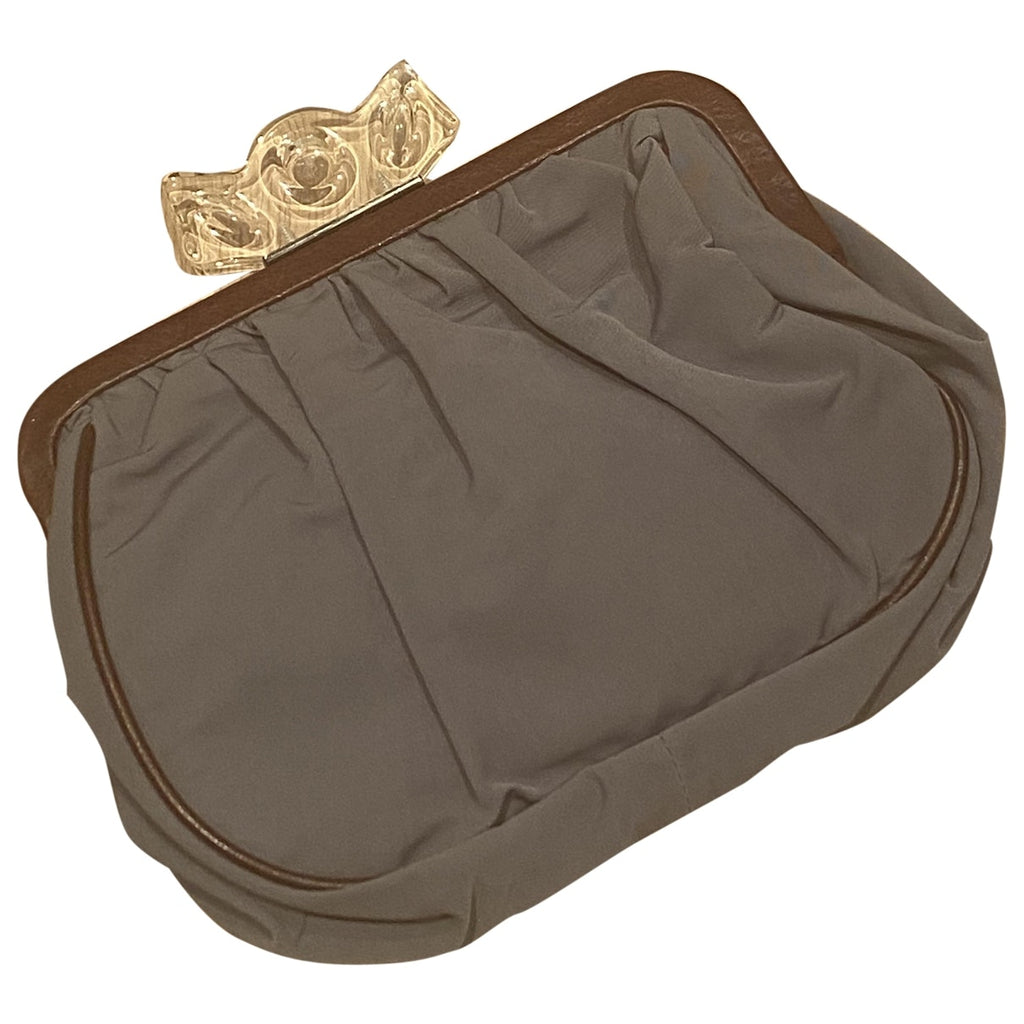 Marni grey cloth clutch bag