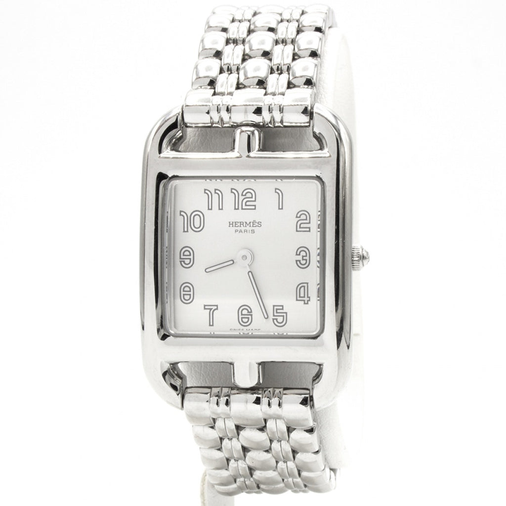 Hermès cape cod silver steel watch