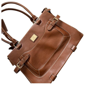 Lancel brown leather handbag