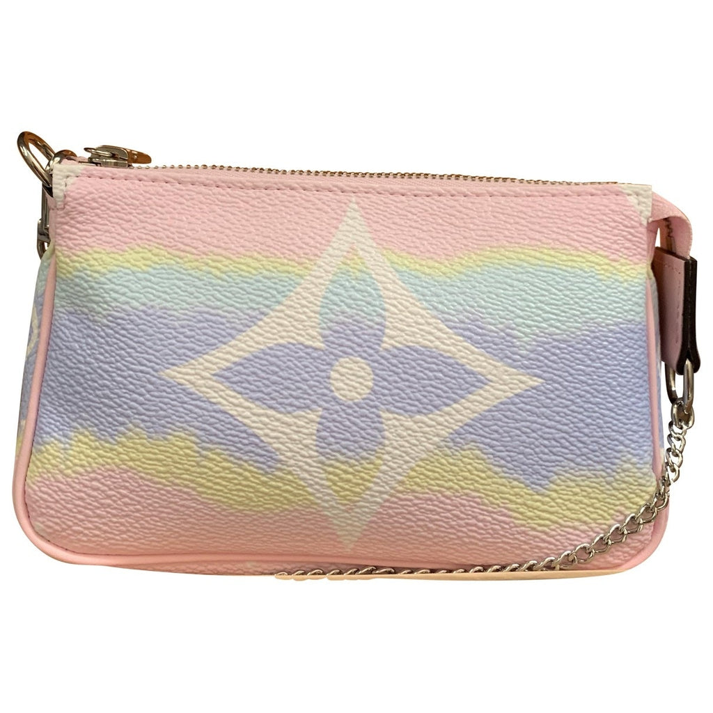 Louis Vuitton pochette accessoire multicolour cloth clutch bag