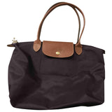 Longchamp pliage  purple pony-style calfskin handbag