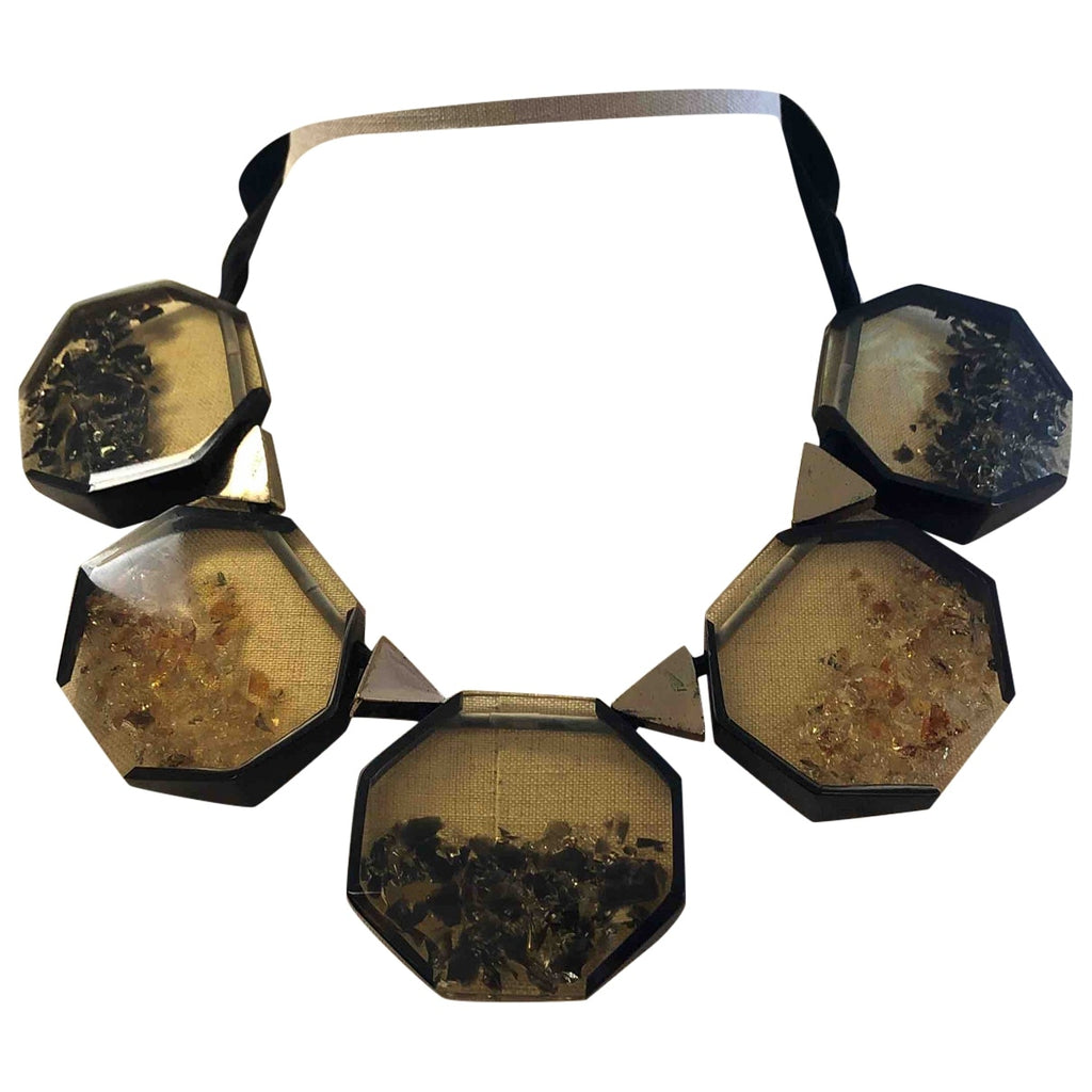 Marni black plastic necklaces
