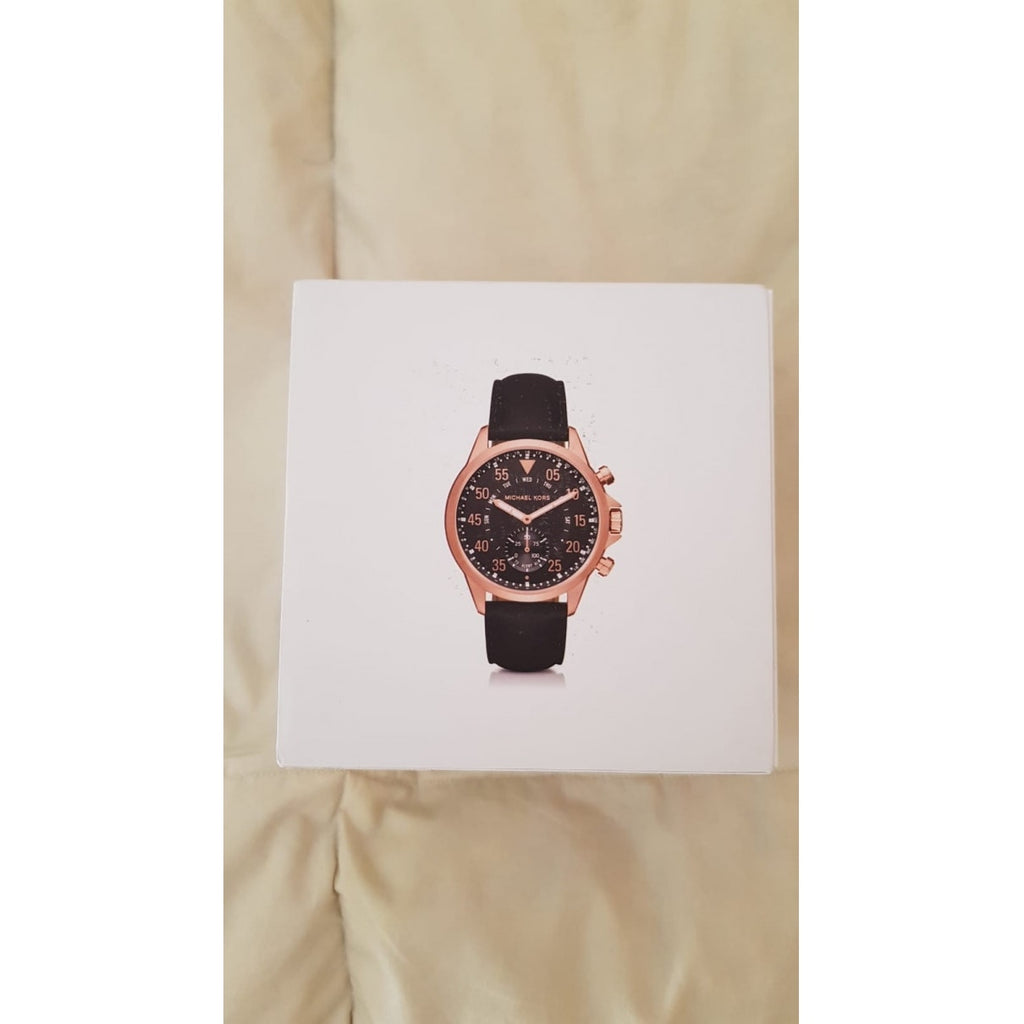 Michael Kors black steel watch