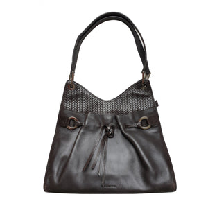 Lancel brown leather handbag