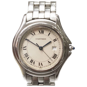 Cartier cougar silver steel watch