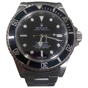 Rolex submariner black steel watch